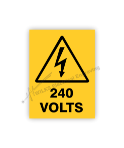 Traffolyte Label - Warning 240 Volts