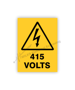 Traffolyte Label - Warning 415 Volts