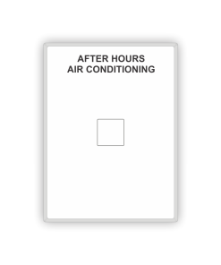 Switch Plate - After Hours A/C 1 Gang