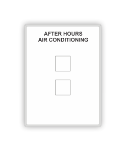 Switch Plate - After Hours A/C 2 Gang