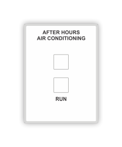 Switch Plate - After Hours A/C Run 2 Gang