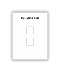 Switch Plate - Exhaust Fan 2 Gang
