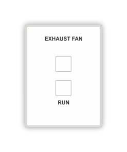 Switch Plate - Exhaust Fan Run 2 Gang