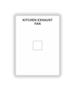Switch Plate - Kitchen Exhaust Fan 1 Gang