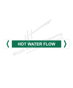 Pipe Marker - Hot Water Flow