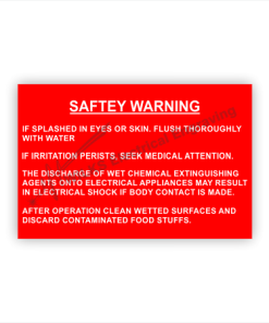 Traffolyte Label - Safety Warning Extinguishers